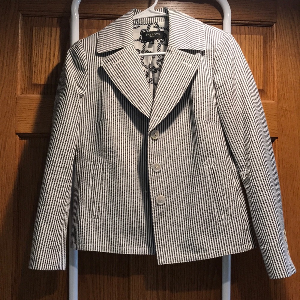 Talbots Seersucker blazer